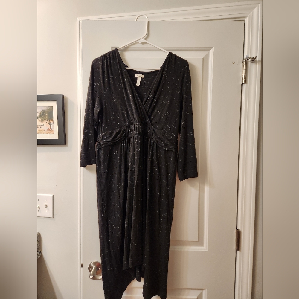 Soma Black Dress with Subtle Patterns